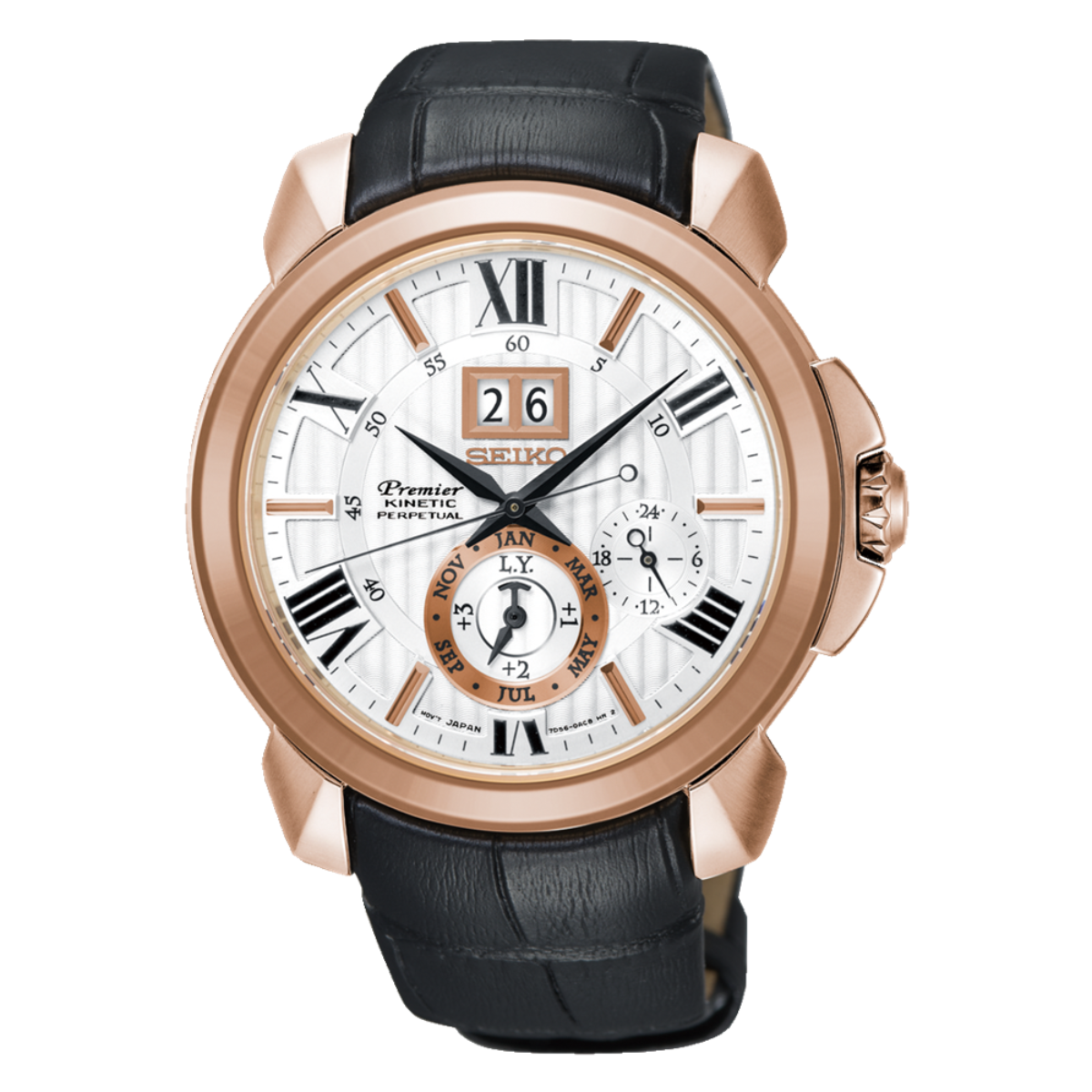 นาฬิกา SEIKO Premier Kinetic Perpetual Calendar Men's Watch รุ่น SNP150 SNP150P SNP150P1