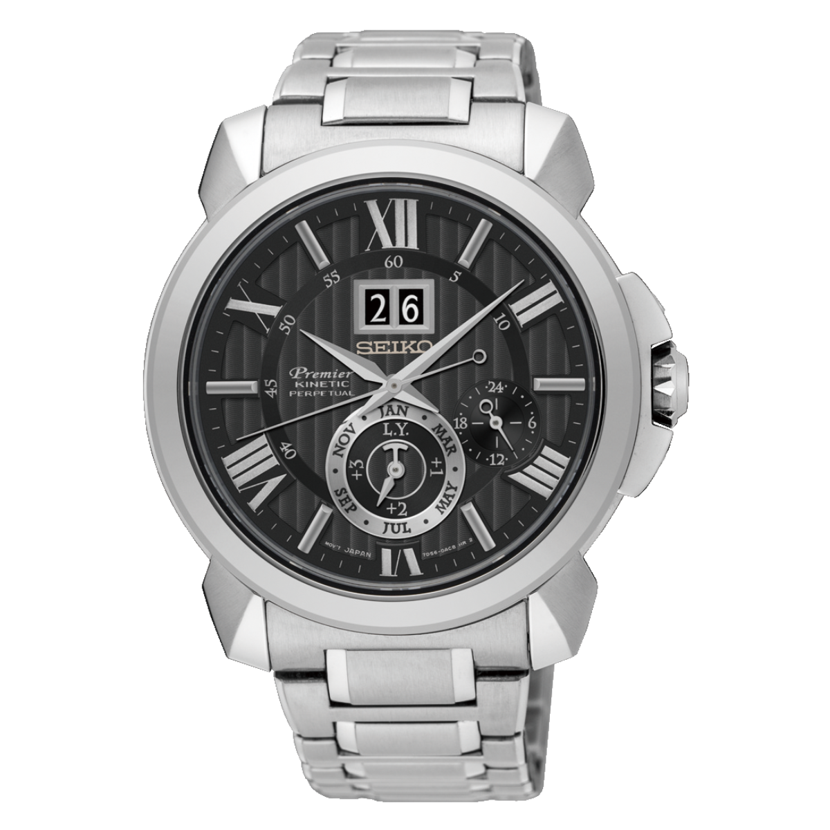 นาฬิกา SEIKO Premier Kinetic Perpetual Calendar Men's Watch รุ่น SNP141 SNP141P SNP141P1