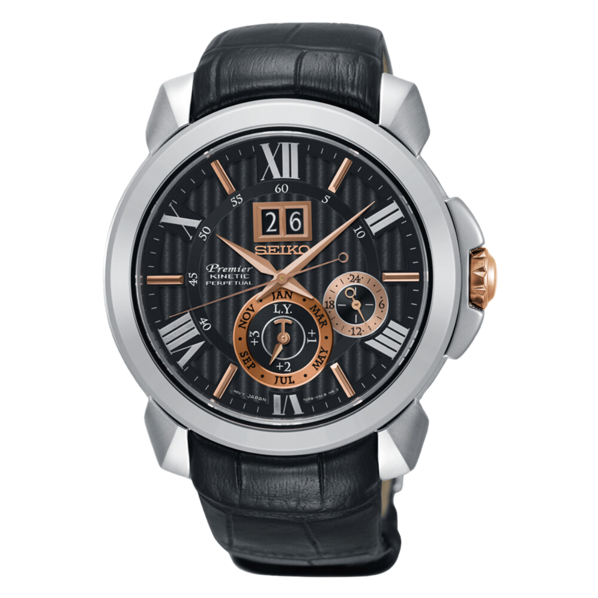 นาฬิกา SEIKO Premier Kinetic Perpetual Calendar Men's Watch รุ่น SNP149 SNP149P SNP149P2