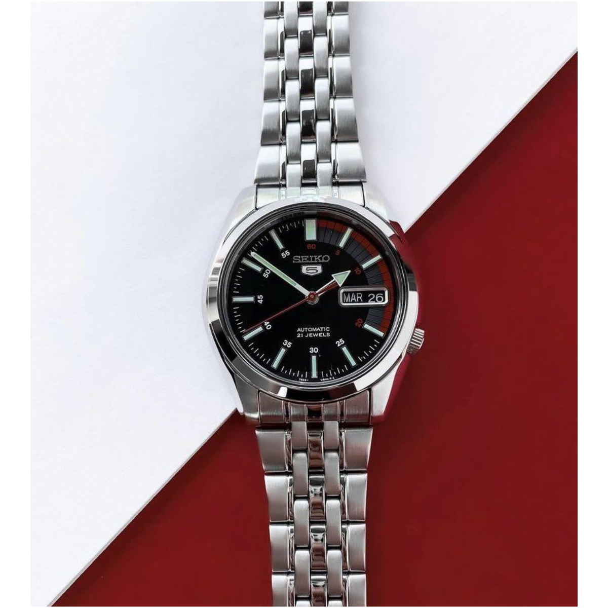 นาฬิกา SEIKO 5 Series 21 Jewels Men's Watch รุ่น SNK375 SNK375K SNK375K1 Automatic