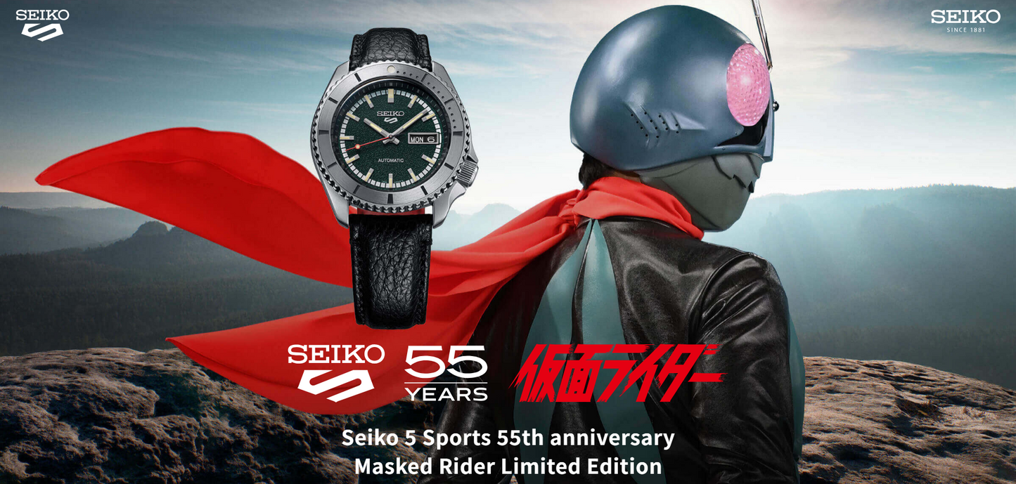 นาฬิกา SEIKO 5 Sports รุ่น SRPJ91 SRPJ91K SRPJ91K1 55th anniversary ‘Masked Rider’ Limited Edition of 4,000 Pcs.