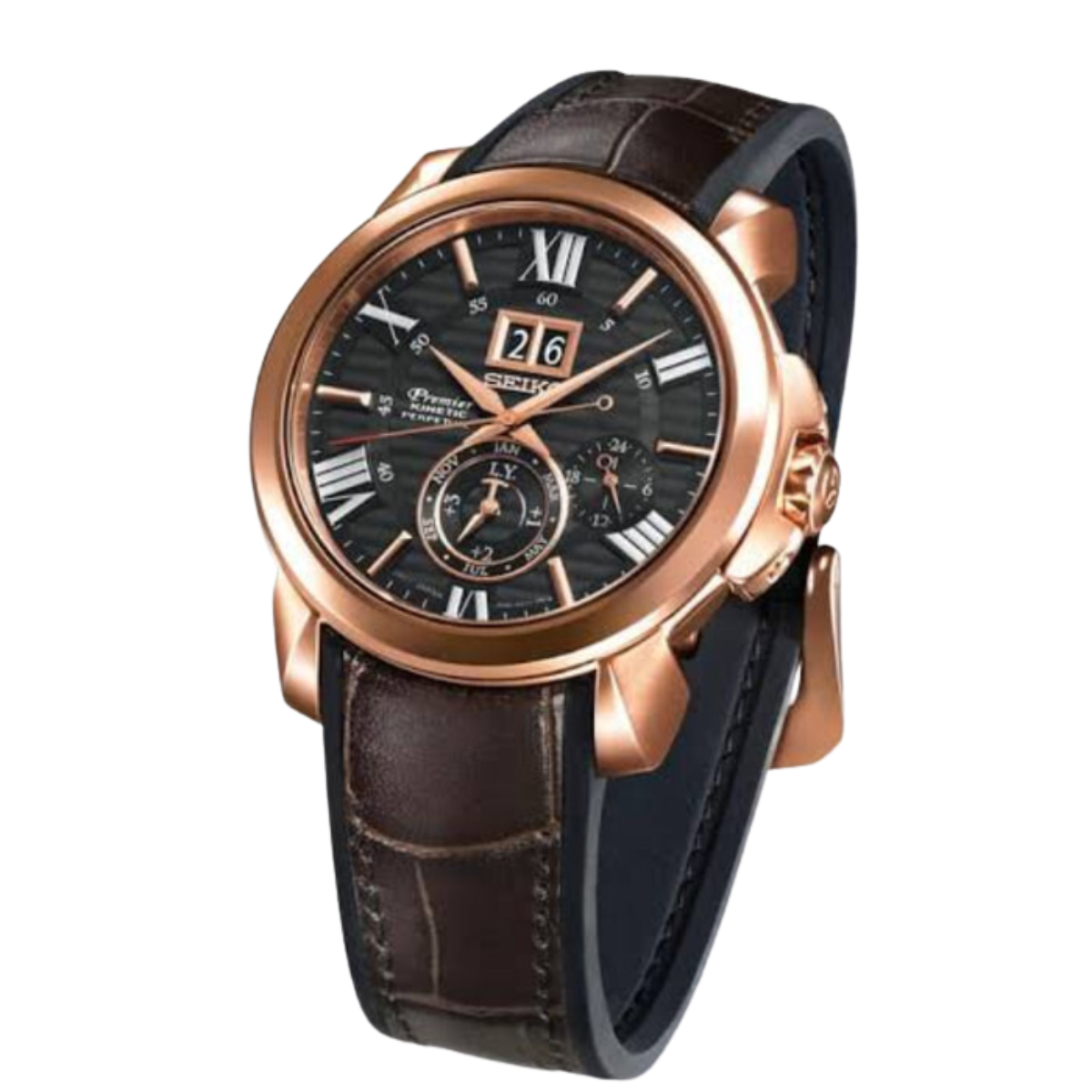 นาฬิกา SEIKO Premier Kinetic Perpetual Calendar Men's Watch รุ่น SNP146 SNP146P SNP146P1