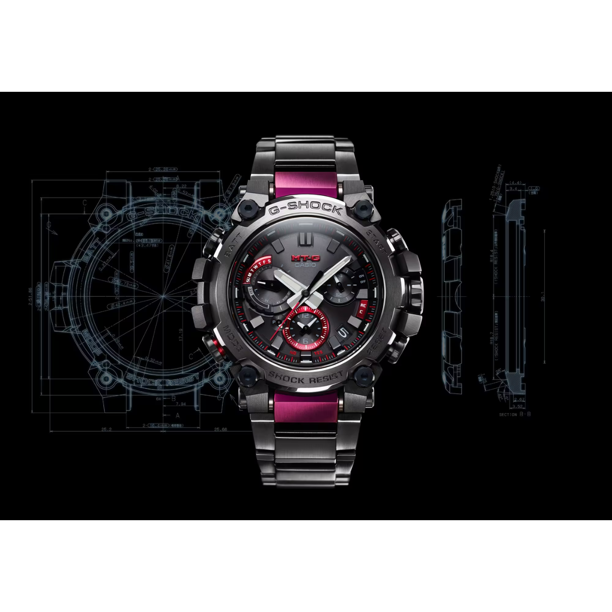 นาฬิกา G-SHOCK ซีรีส์ MTG-B3000 รุ่น MTG-B3000BD-1A Solar