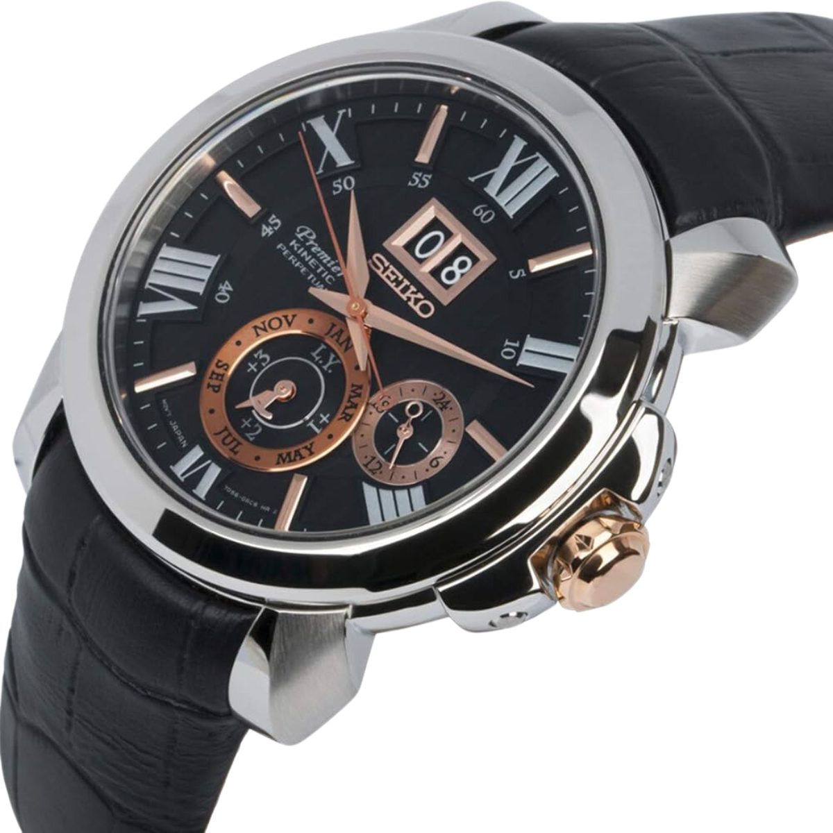 นาฬิกา SEIKO Premier Kinetic Perpetual Calendar Men's Watch รุ่น SNP149 SNP149P SNP149P2