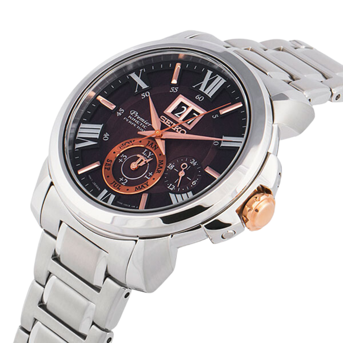 นาฬิกา SEIKO Premier Kinetic Perpetual Calendar Men's Watch รุ่น SNP157 SNP157P SNP157P1