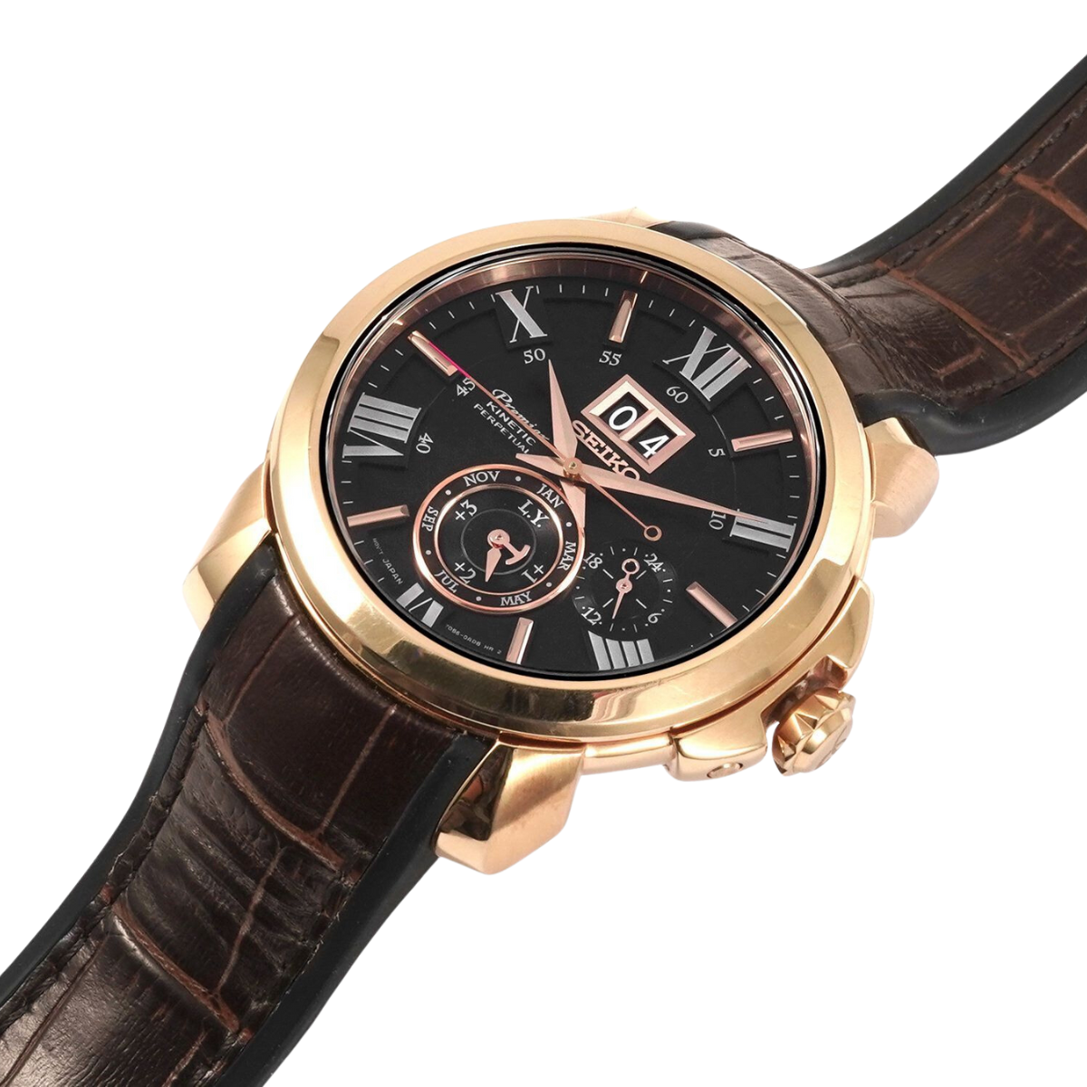 นาฬิกา SEIKO Premier Kinetic Perpetual Calendar Men's Watch รุ่น SNP146 SNP146P SNP146P1