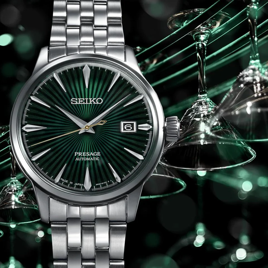 นาฬิกา SEIKO Presage Cocktail Time 'Mockingbird' Men's Watch รุ่น SRPE15 SRPE15J SRPE15J1 Automatic