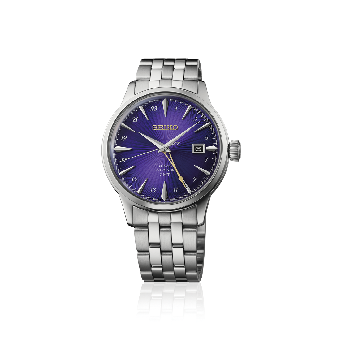 นาฬิกา SEIKO Presage GMT Cocktail Time ‘Edo Murasaki’ รุ่น HCB006 HCB006J HCB006J1 145th Anniversary Limited Edition of 6,000 pcs.