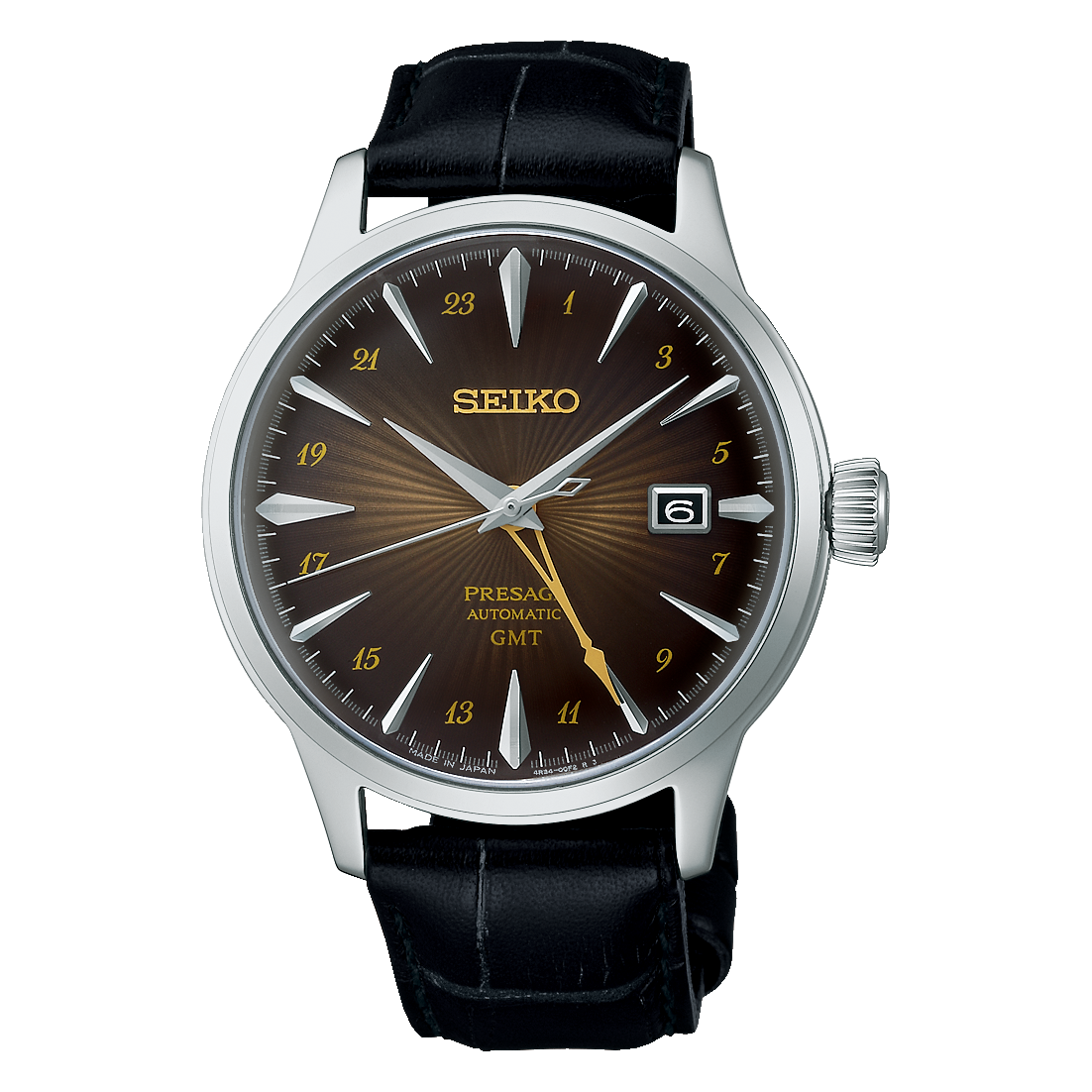 นาฬิกา SEIKO Presage GMT รุ่น SSK039 SSK039J SSK039J1 Cocktail Time 'Rusty Nail' Automatic Men's Watch