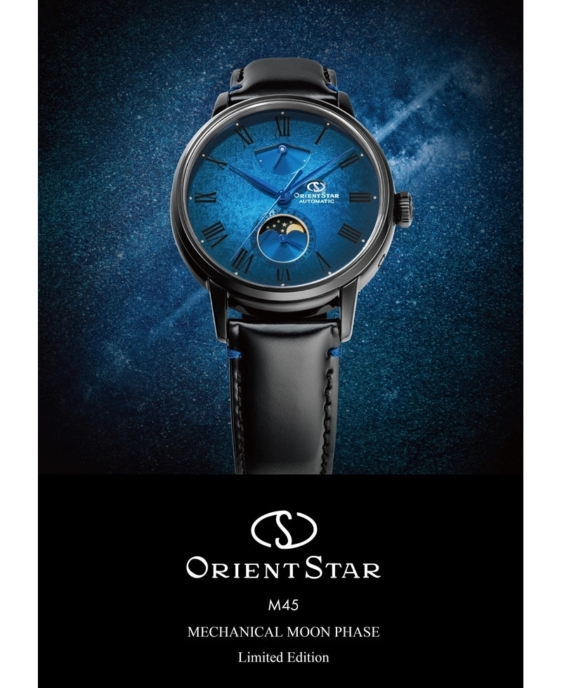 นาฬิกา ORIENT STAR M45 Mechanical รุ่น RE-AY0119L Moon Phase Limited Edition of 80 pcs.