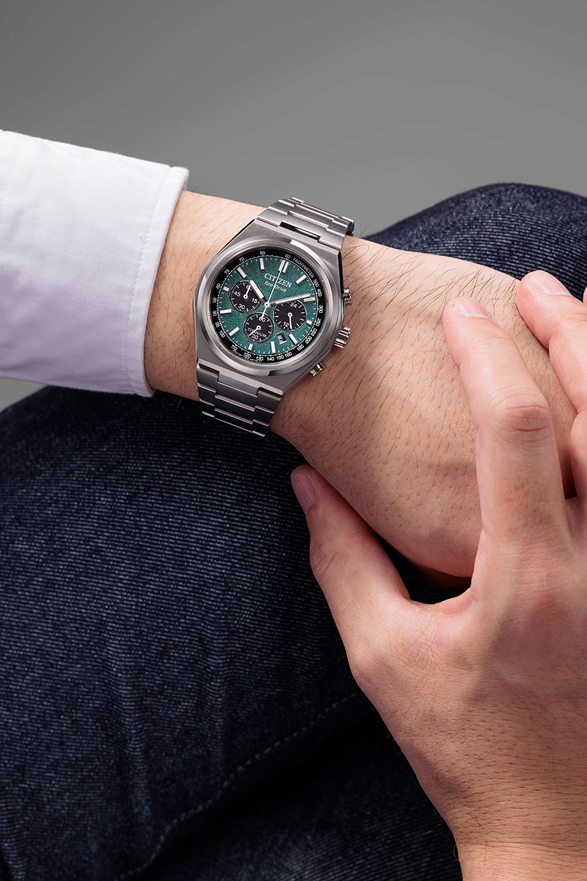 นาฬิกา CITIZEN Zenshin รุ่น CA4610-85X Chronograph Super Titanium Eco-Drive