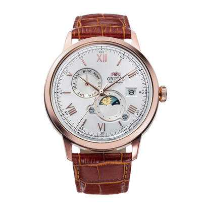 นาฬิกา ORIENT Classic Bambino รุ่น RA-AK0801S Sun & Moon Mechanical Men's watch