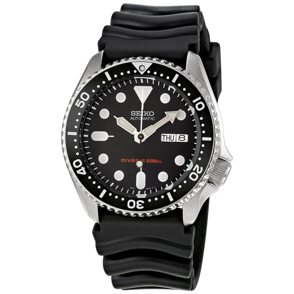 นาฬิกา SEIKO Black SKX 200m Rubber Strap Men's Watch รุ่น SKX007 SKX007K SKX007K1 Automatic