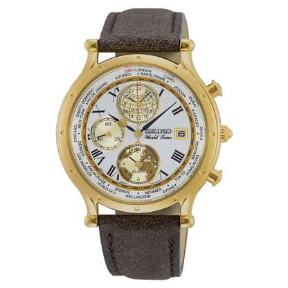 นาฬิกา SEIKO Age of Discovery World Time 30th Anniversary Limited Edition Men's Watch รุ่น SPL060 SPL060P SPL060P1 Quartz