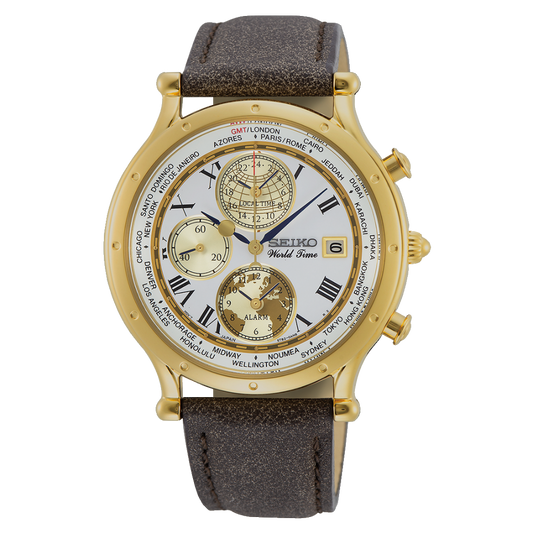 นาฬิกา SEIKO Age of Discovery World Time 30th Anniversary Limited Edition Men's Watch รุ่น SPL060 SPL060P SPL060P1 Quartz