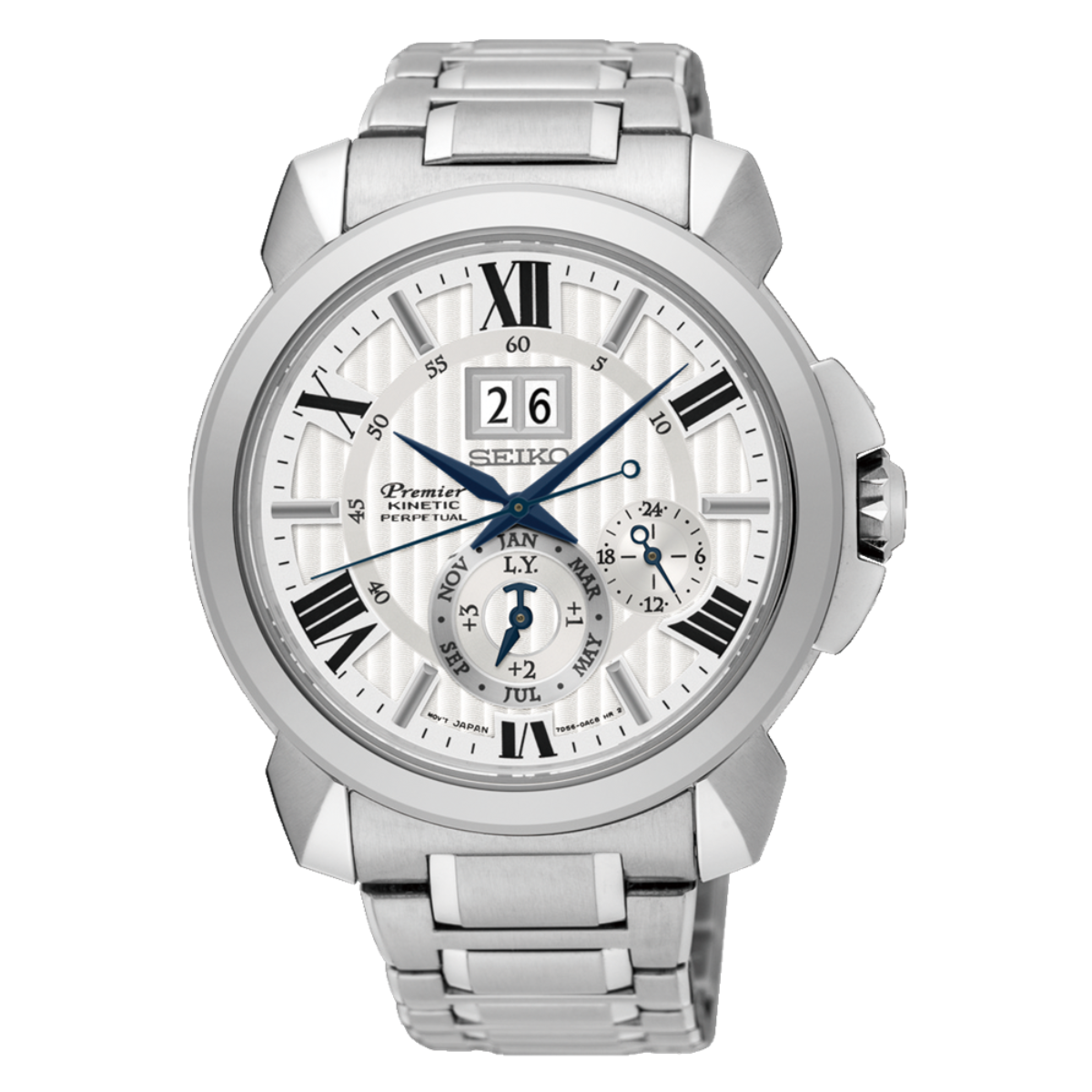 นาฬิกา SEIKO Premier Kinetic Perpetual Calendar Men's Watch รุ่น SNP139 SNP139P SNP139P1