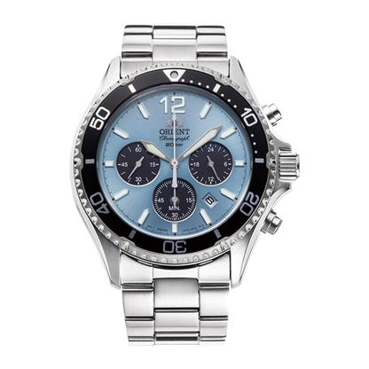 นาฬิกา ORIENT Sports Chronograph รุ่น RA-TX0206L Sky Blue Solar Powered Men's watch