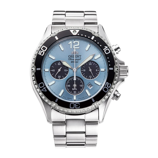 นาฬิกา ORIENT Sports Chronograph รุ่น RA-TX0206L Sky Blue Solar Powered