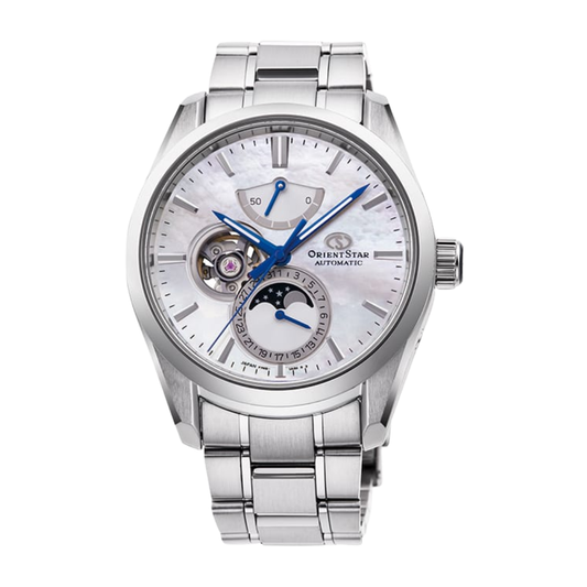 นาฬิกา ORIENT STAR Contemporary Moon Phase รุ่น RE-AY0005A Mother of Pearl Mechanical Men's Watch