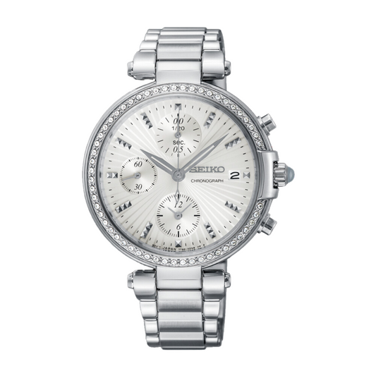 นาฬิกา SEIKO Chronograph Diamond Women's Watch รุ่น SNDV41 SNDV41P SNDV41P1 Quartz