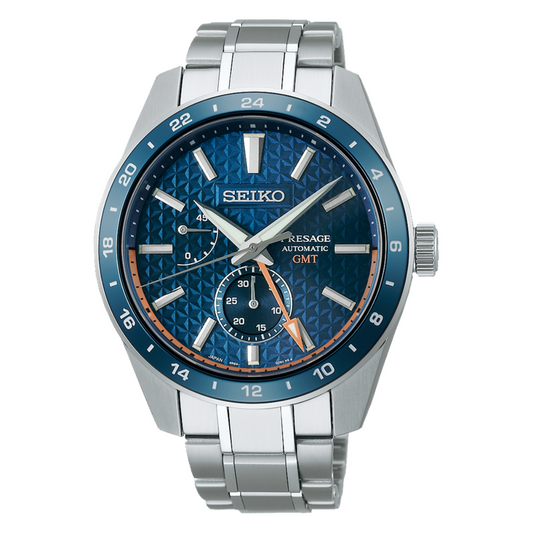 นาฬิกา SEIKO Presage GMT Sharp Edged Series 'Aitetsu' Dial Men's Watch รุ่น SPB217 SPB217J SPB217J1 Automatic