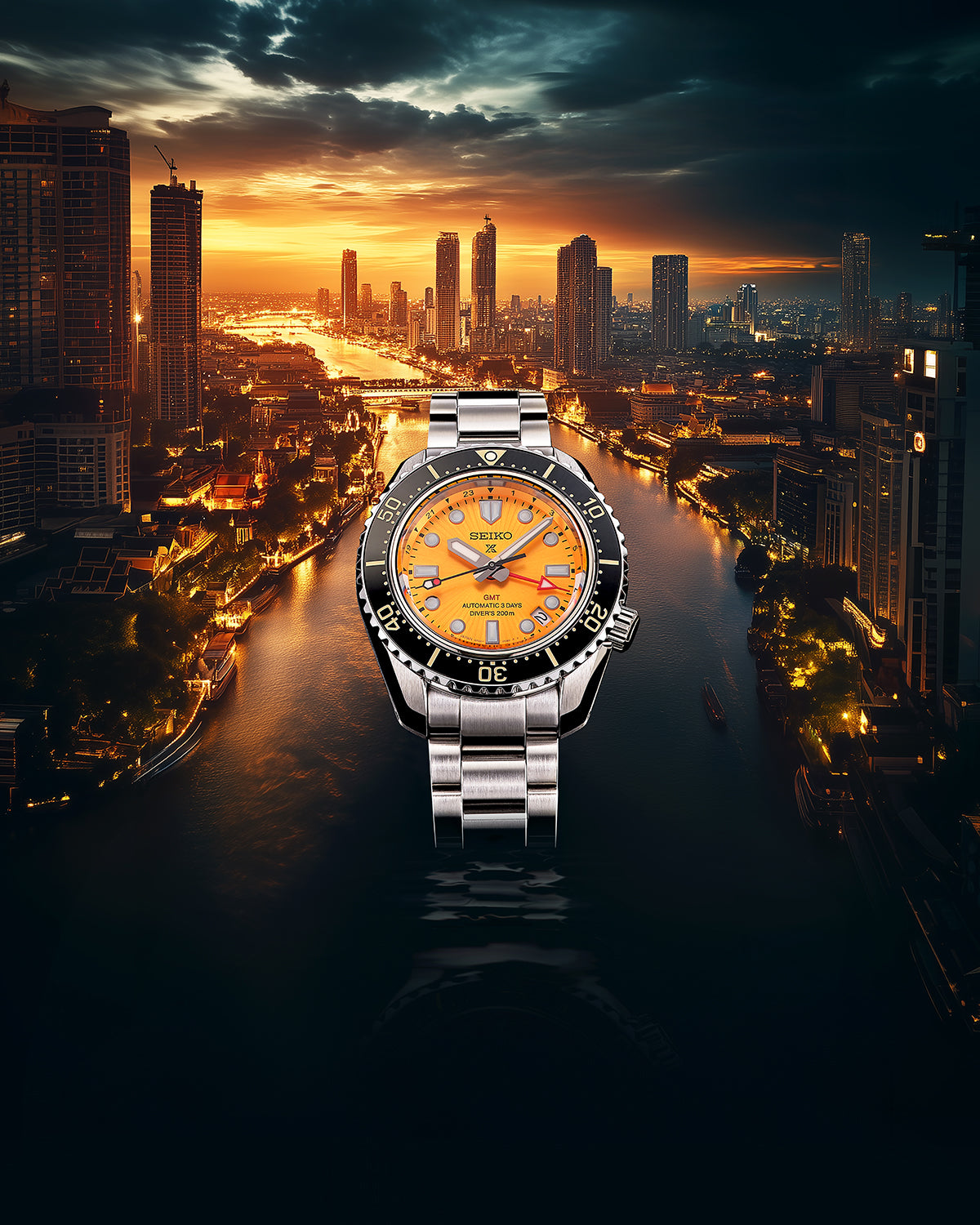 นาฬิกา SEIKO Prospex GMT รุ่น SPB487 SPB487J SPB487J1 The Night of Siam Limited Edition of 500 Pcs.