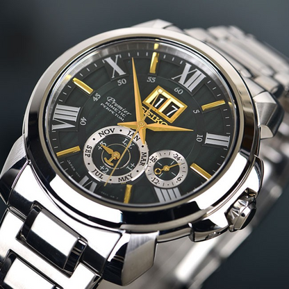 นาฬิกา SEIKO Premier Kinetic Perpetual Calendar 30th Anniversary Limited Edition of 1,000 pieces Men's Watch รุ่น SNP155 SNP155J SNP155J1