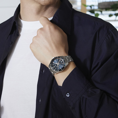 นาฬิกา SEIKO Presage GMT Sharp Edged Series 'Aitetsu' Dial Men's Watch รุ่น SPB217 SPB217J SPB217J1 Automatic