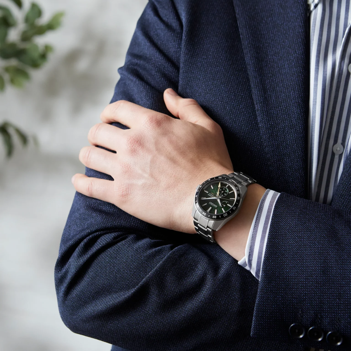 นาฬิกา SEIKO Presage GMT Sharp Edged Series 'Tokiwa' Dial Men's Watch รุ่น SPB219 SPB219J SPB219J1 Automatic