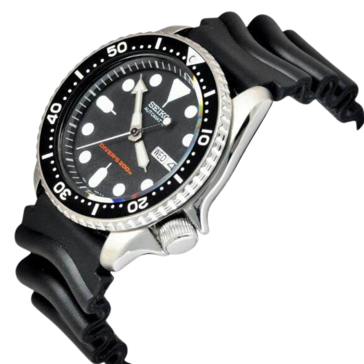 นาฬิกา SEIKO Black SKX 200m Rubber Strap Men's Watch รุ่น SKX007 SKX007K SKX007K1 Automatic