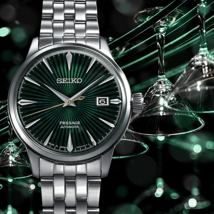นาฬิกา SEIKO Presage Cocktail Time 'Mockingbird' Men's Watch รุ่น SRPE15 SRPE15J SRPE15J1 Automatic