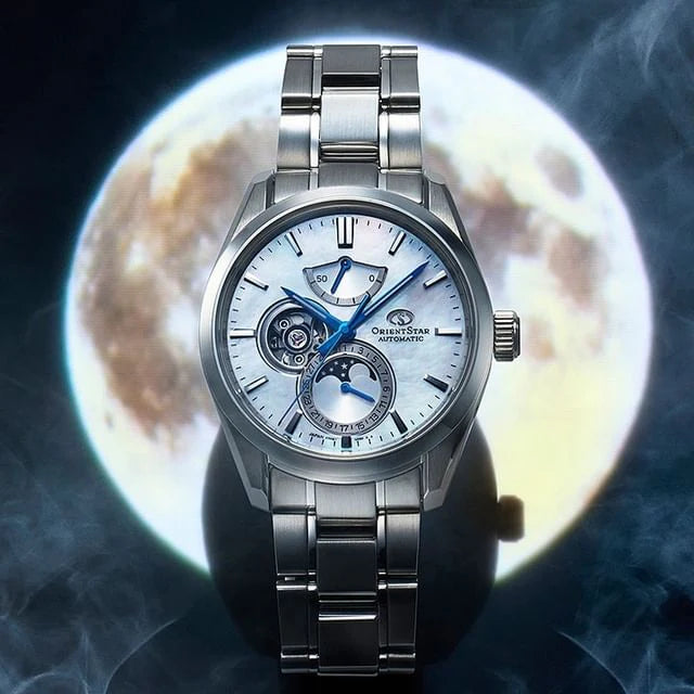 นาฬิกา ORIENT STAR Contemporary Moon Phase รุ่น RE-AY0005A Mother of Pearl Mechanical Men's Watch