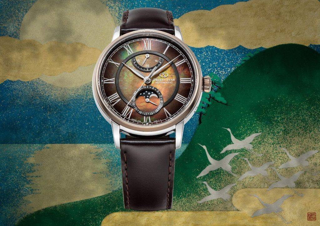 นาฬิกา ORIENT STAR M45 F7 Mechanical Moon Phase รุ่น RE-AY0121A 'Lake Tazawa' Limited Edition of 180 pcs.