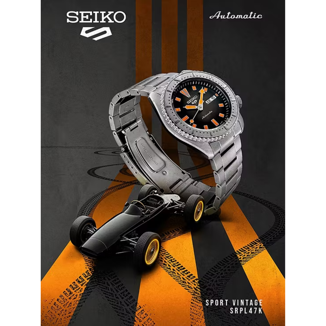 นาฬิกา SEIKO 5 Sports รุ่น SRPL47 SRPL47K SRPL47K1 'Midnight Circuit' Vintage Car Special Edition