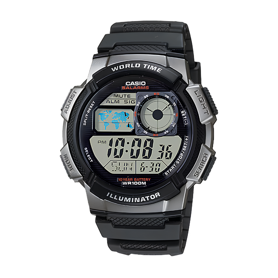 นาฬิกา Casio World Time รุ่น AE-1000W-1B