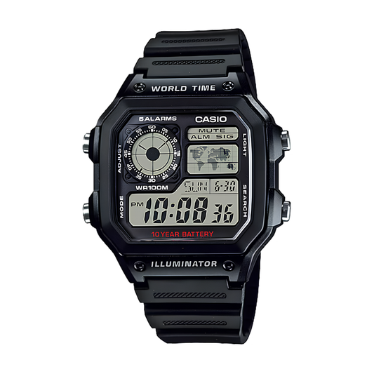 นาฬิกา Casio World Time รุ่น AE-1200WH-1A