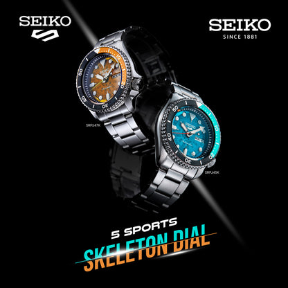 นาฬิกา SEIKO 5 Sports Skeleton dial รุ่น SRPJ47 SRPJ47K SRPJ47K1 Automatic Men's Watch