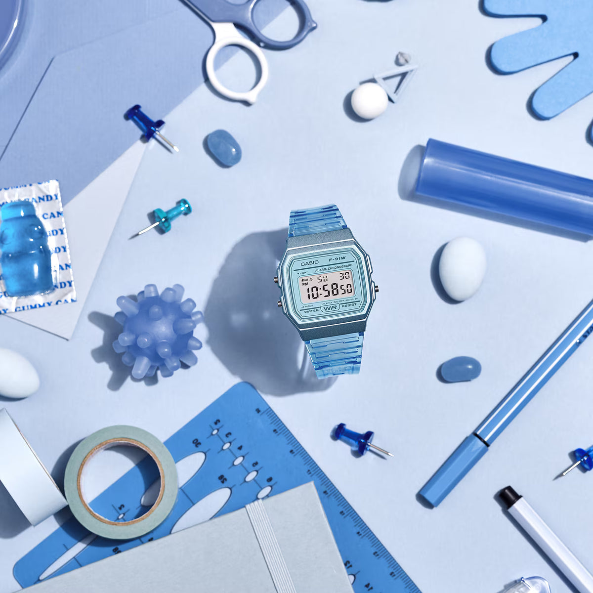 นาฬิกาผู้หญิง Casio Pop รุ่น F-91WS-2