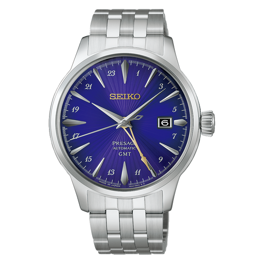 นาฬิกา SEIKO Presage GMT Cocktail Time ‘Edo Murasaki’ รุ่น HCB006 HCB006J HCB006J1 145th Anniversary Limited Edition of 6,000 pcs.