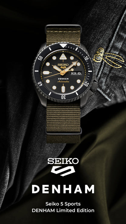 นาฬิกา SEIKO 5 Sports รุ่น SRPL37 SRPL37K SRPL37K1 DENHAM Limited Edition of 2,000 Pcs.