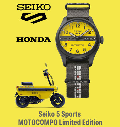 นาฬิกา SEIKO 5 Sports x Honda รุ่น HDB010 HDB010K HDB010K1 MOTOCOMPO Limited Edition of 8,000 Pcs.