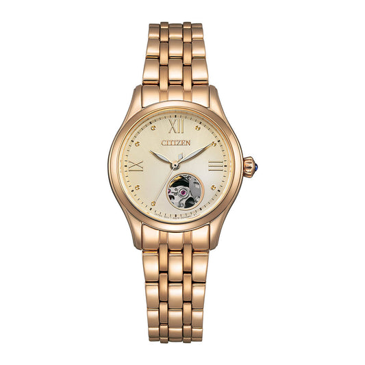 นาฬิกาผู้หญิง CITIZEN Open heart รุ่น PR1043-80P Ladies' Mechanical