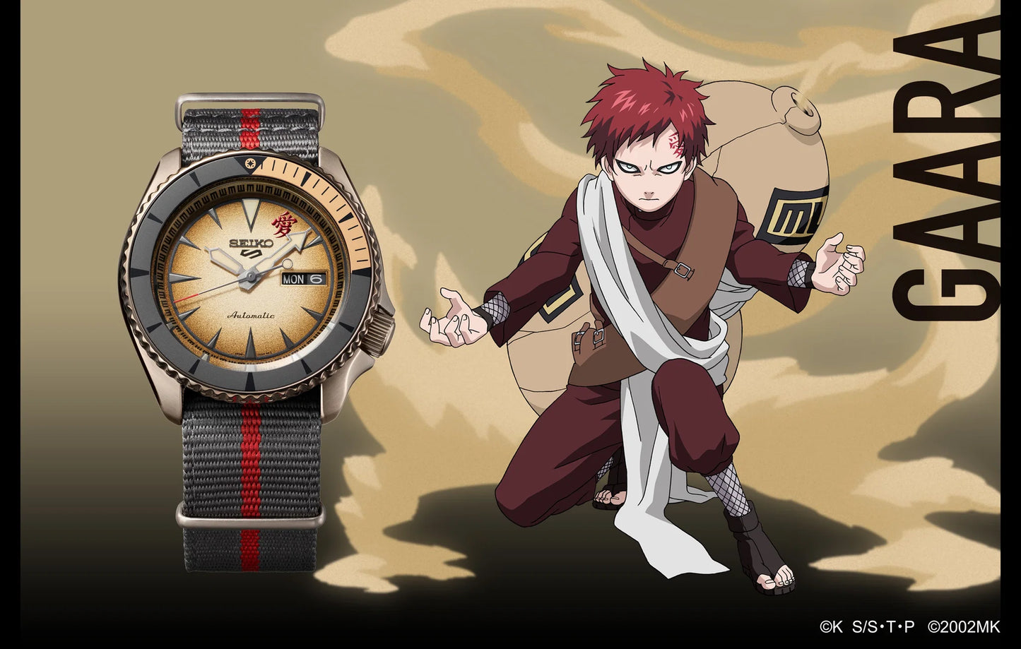 นาฬิกา SEIKO 5 Sports x NARUTO & BORUTO รุ่น SRPF71 SRPF71K SRPF71K1 'GAARA' Limited Edition of 6,500 Pcs.