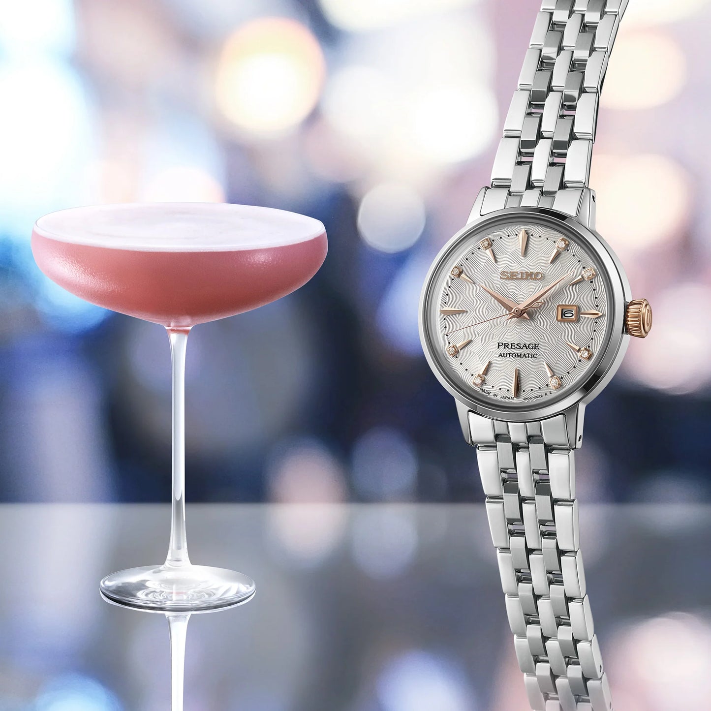 นาฬิกาผู้หญิง SEIKO Presage Cocktail Time รุ่น SRE009 SRE009J SRE009J1 'Clover Club' Automatic Women's Watch