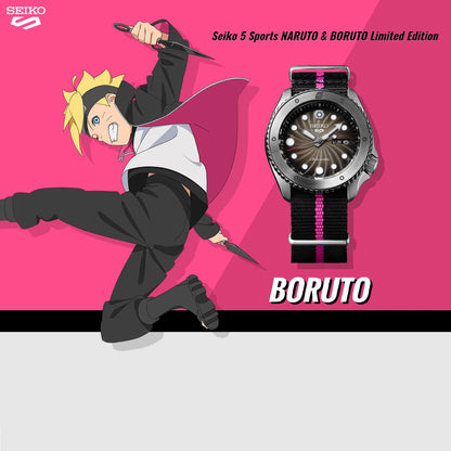 นาฬิกา SEIKO 5 Sports x NARUTO & BORUTO รุ่น SRPF67 SRPF67K SRPF67K1 'BORUTO' Limited Edition of 6,500 Pcs.