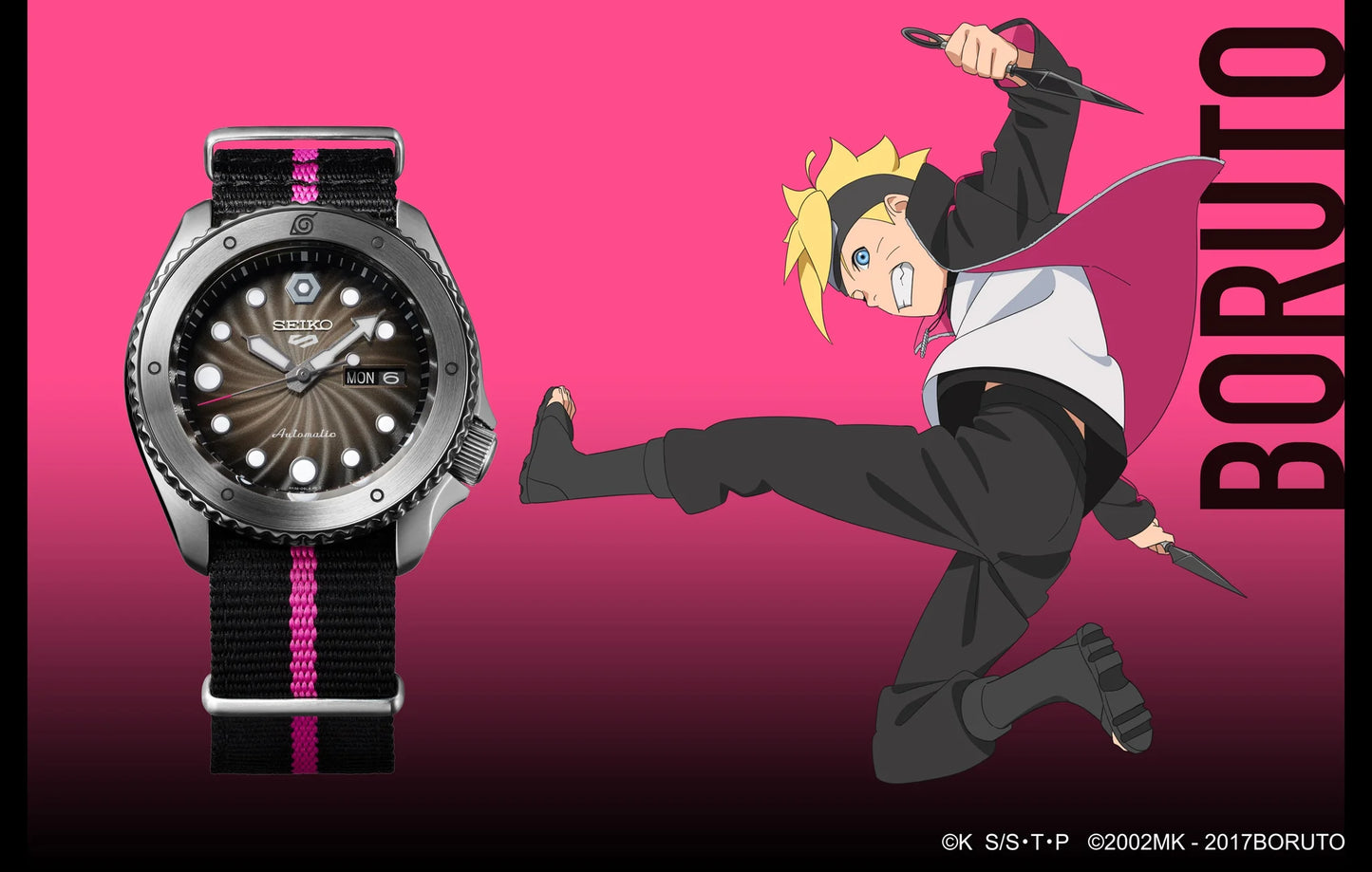 นาฬิกา SEIKO 5 Sports x NARUTO & BORUTO รุ่น SRPF67 SRPF67K SRPF67K1 'BORUTO' Limited Edition of 6,500 Pcs.