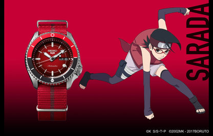 นาฬิกา SEIKO 5 Sports x NARUTO & BORUTO รุ่น SRPF67 SRPF67K SRPF67K1 'SARADA' Limited Edition of 6,500 Pcs.