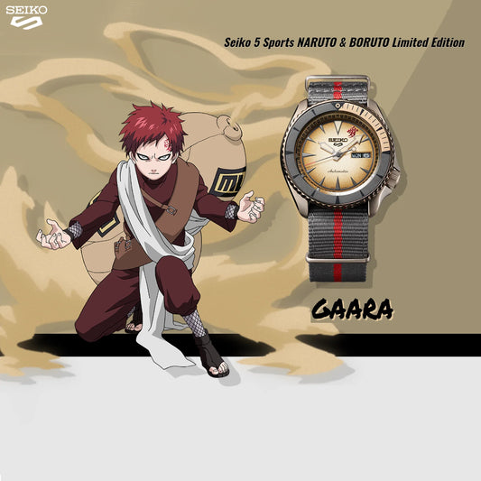 นาฬิกา SEIKO 5 Sports x NARUTO & BORUTO รุ่น SRPF71 SRPF71K SRPF71K1 'GAARA' Limited Edition of 6,500 Pcs.