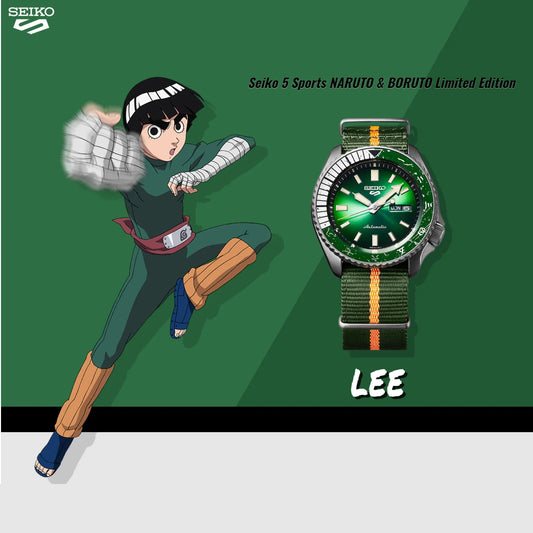 นาฬิกา SEIKO 5 Sports x NARUTO & BORUTO รุ่น SRPF73 SRPF73K SRPF73K1 'ROCK LEE' Limited Edition of 6,500 Pcs.