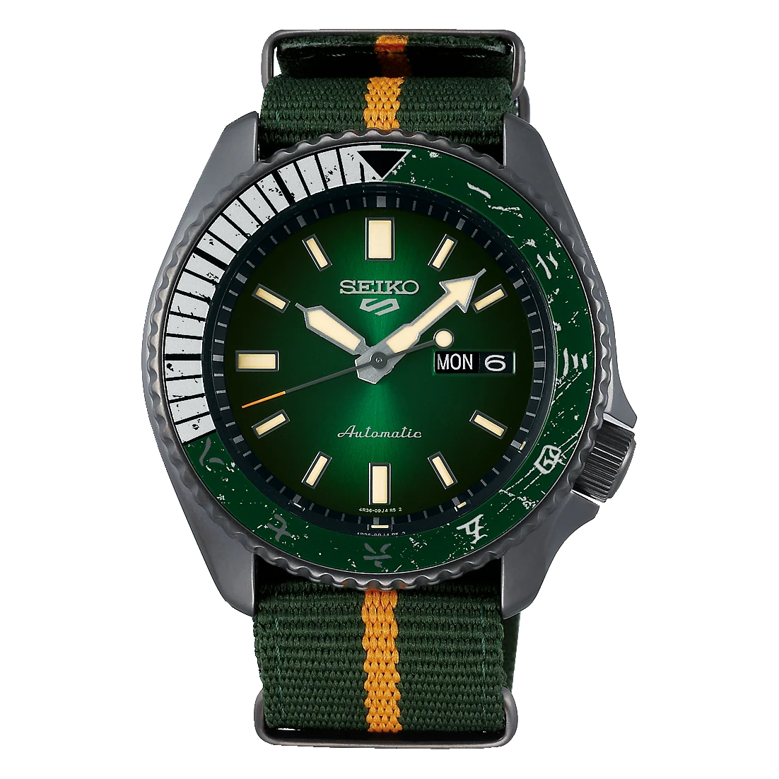 นาฬิกา SEIKO 5 Sports x NARUTO & BORUTO รุ่น SRPF73 SRPF73K SRPF73K1 'ROCK LEE' Limited Edition of 6,500 Pcs.